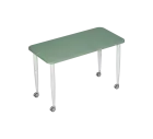 PLAYFORM 221 K modulární hravé stoly, mobilní, výška 750 mm, kovová podnož bílá, deska 25 mm, šedo-z